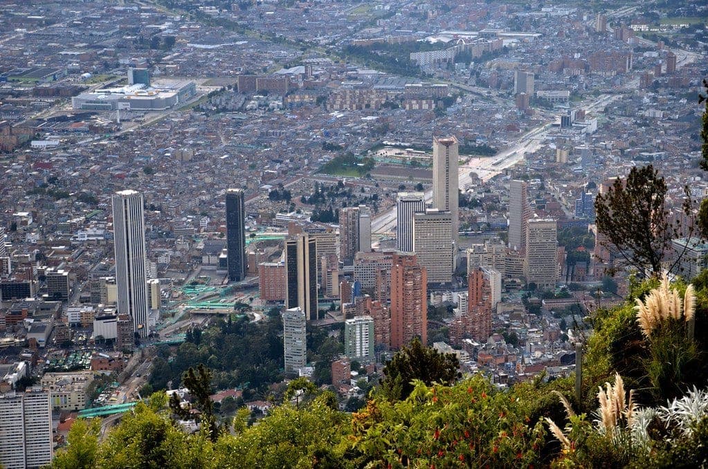 Vista de Bogotá desde los cerros orientales